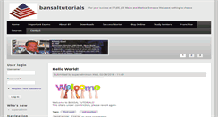 Desktop Screenshot of bansaltutorials.com